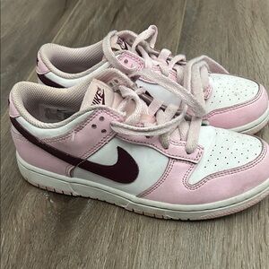 Nike Pink and Maroon Low-Top Sneakers
